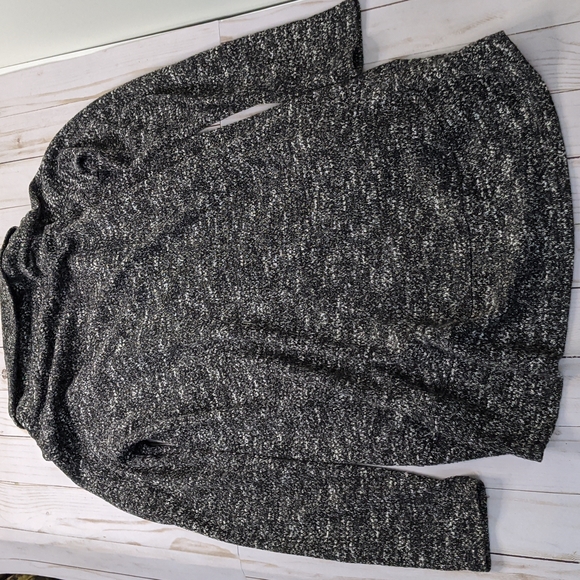 Aeropostale Comfy Long Cardigan Sweater Coat Black/white - Small - Picture 4 of 5